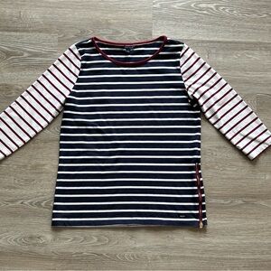 Tommy Hilfiger Navy & Red Striped Long Sleeve Tee